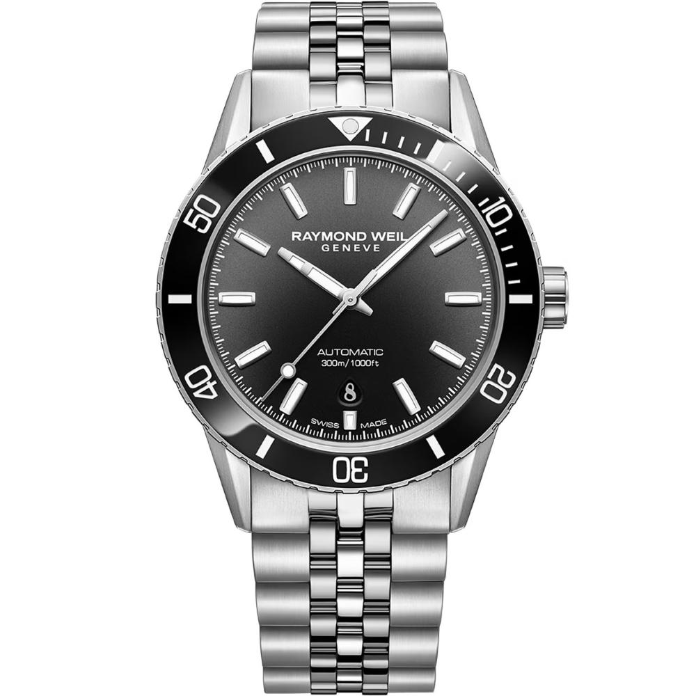 RAYMOND WEIL Freelancer Diver Automatic 42.5mm Silver Stainless Steel Bracelet 2775-ST1-20051