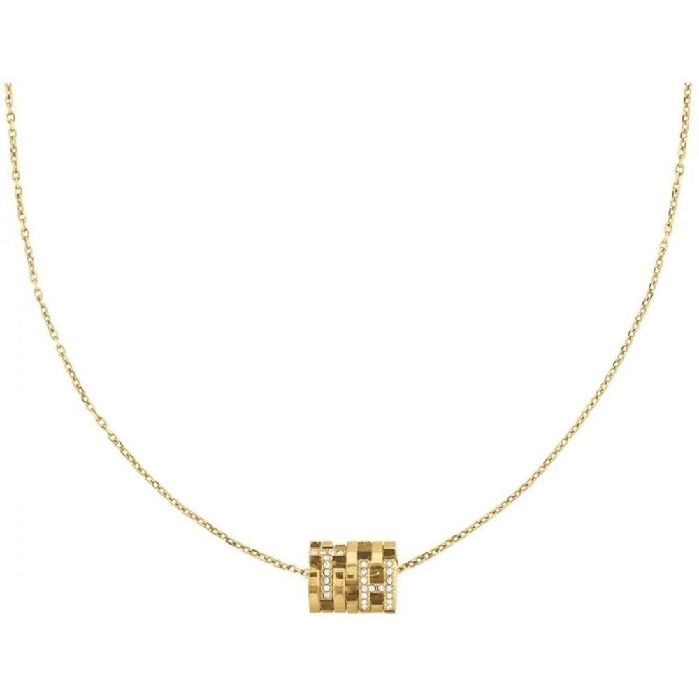 TOMMY HILFIGER Necklace Crystals Gold Stainless Steel 2780384