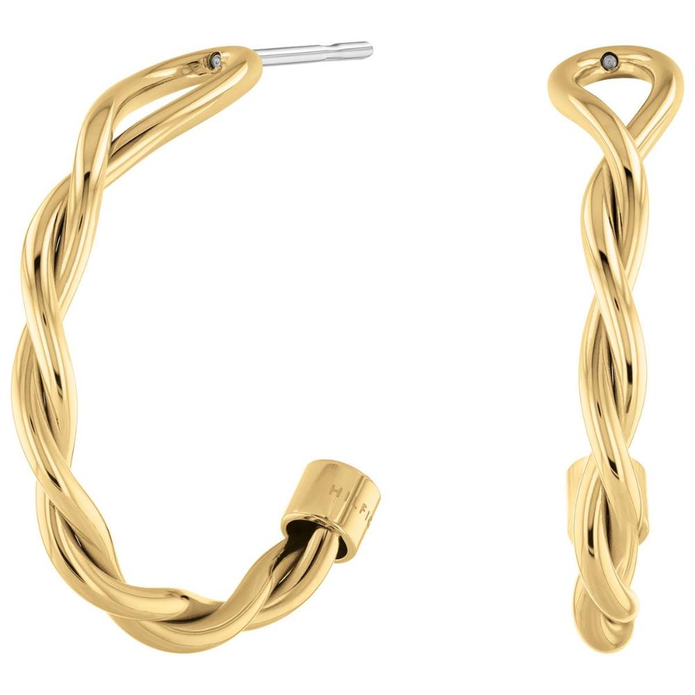 TOMMY HILFIGER Twist Earrings Gold Stainless Steel 2780687