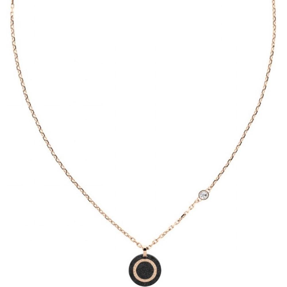 TOMMY HILFIGER Dust Necklace Rose Gold & Black Stainless Steel 2780700