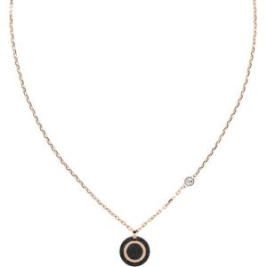 TOMMY HILFIGER Dust Necklace Rose Gold & Black Stainless Steel 2780700 - 27486