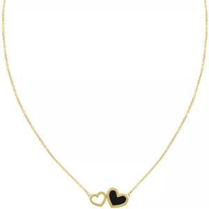 TOMMY HILFIGER Necklace Enamel Hearts Gold Stainless Steel 2780742 - 34687