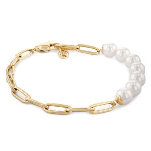TOMMY HILFIGER Bracelet Pearl and Chain Gold Stainless Steel 2780770 - 30379