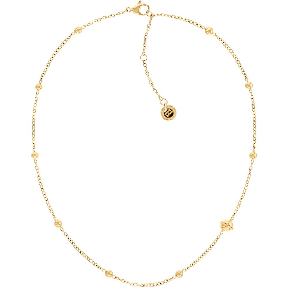 TOMMY HILFIGER Metallic Orbs Necklace Gold Stainless Steel 2780817