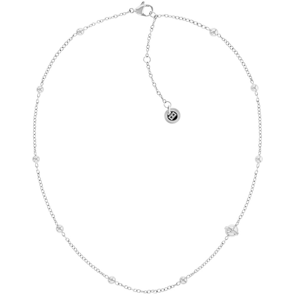 TOMMY HILFIGER Metallic Orbs Necklace Silver Stainless Steel 2780818