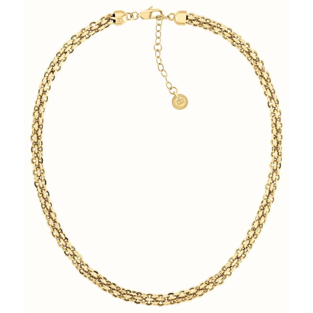 TOMMY HILFIGER Intertwined Circles Chain Necklace Gold Stainless Steel 2780840