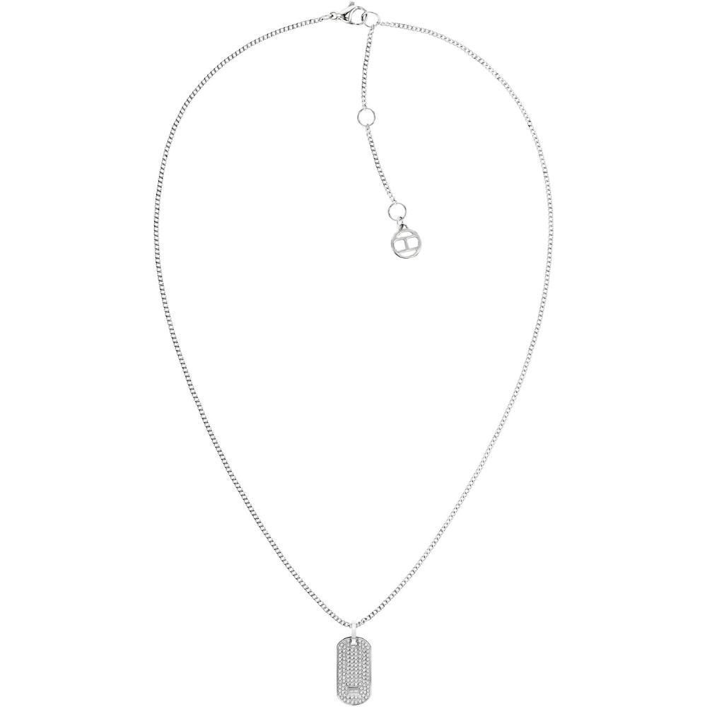 TOMMY HILFIGER Necklace With Crystals Silver Stainless Steel 2780860