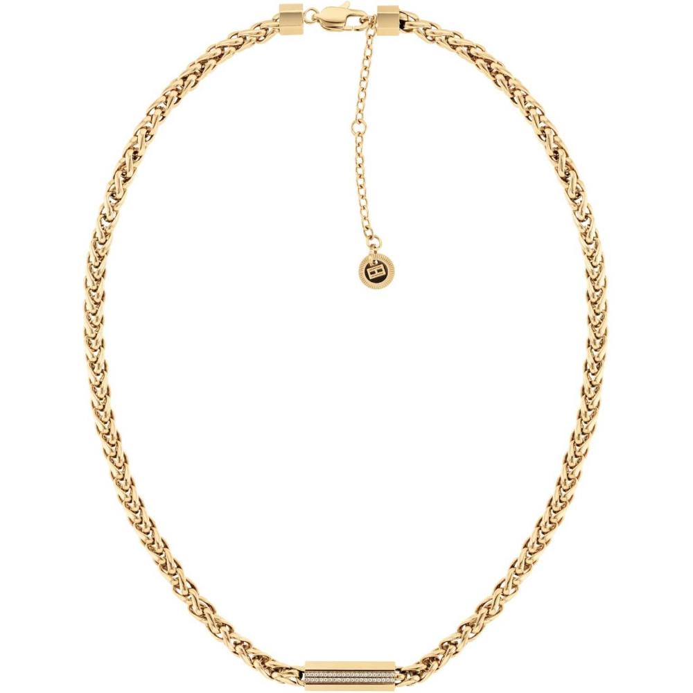 TOMMY HILFIGER Snake Crystals Necklace Gold Stainless Steel 2780873