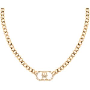 TOMMY HILFIGER Monogram Crystals Necklace Gold Stainless Steel 2780894 - 45352