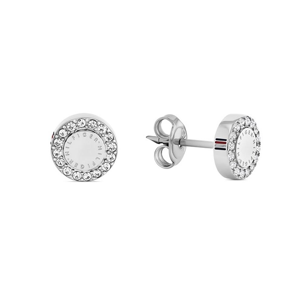 TOMMY HILFIGER Earrings With Crystals Silver Stainless Steel 2780907