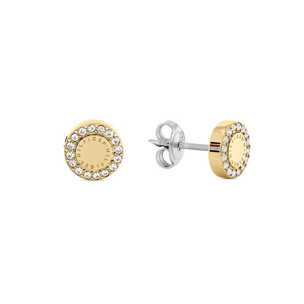 TOMMY HILFIGER Earrings With Crystals Gold Stainless Steel 2780908