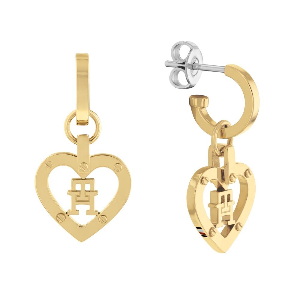 TOMMY HILFIGER Hearts Earrings Gold Stainless Steel 2780924