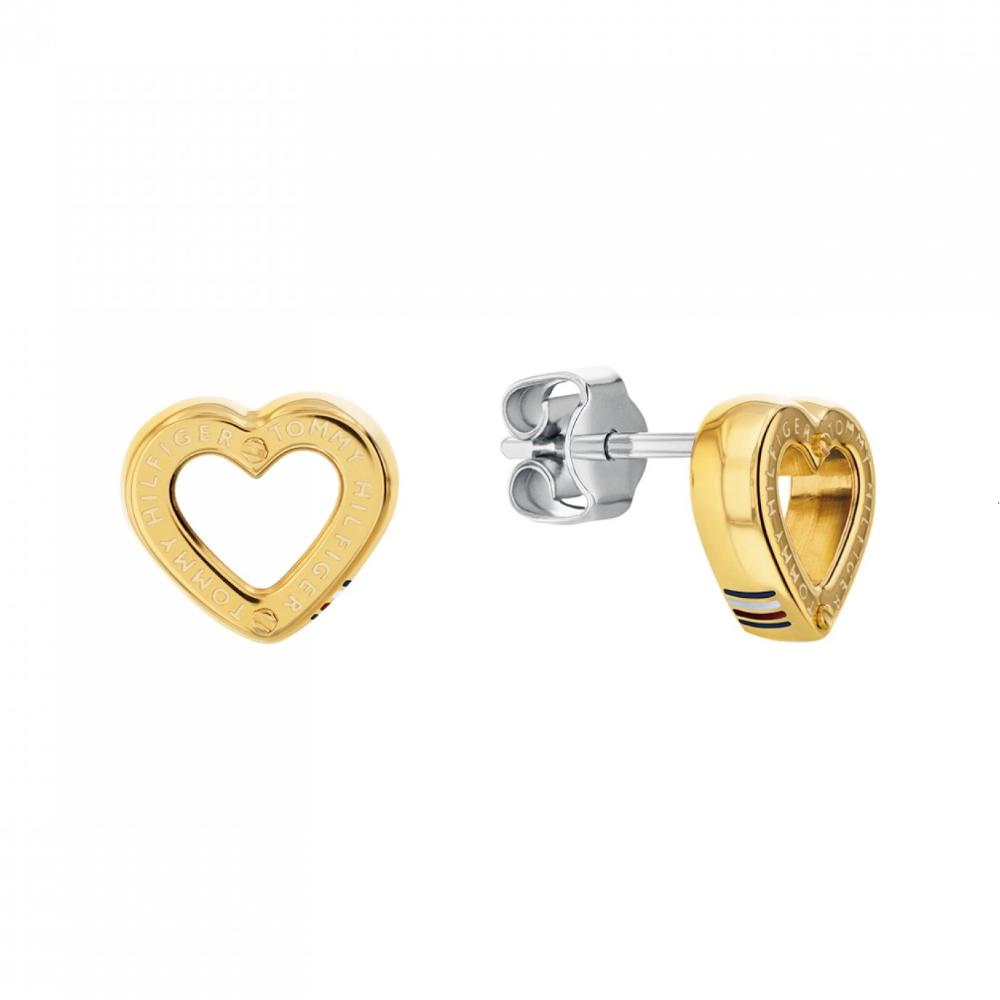 EARRINGS Hearts TOMMY HILFIGER Gold-Plated Stainless Steel 2780972