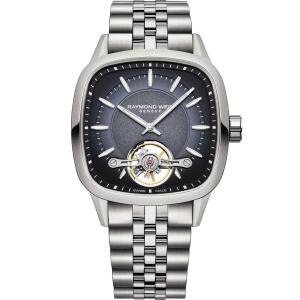 RAYMOND WEIL Freelancer Cushion Open Aperture Automatic Blue Dial 40 x 40mm Silver Stainless Steel Bracelet 2790-ST-50051 - 60046