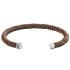 TOMMY HILFIGER Bracelet Silver Stainless Steel Brown Leather 2790194 - 0