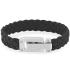 TOMMY HILFIGER Bracelet Silver Stainless Steel with Black Braided Leather 2790517 - 0