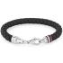 TOMMY HILFIGER Bracelet Silver Stainless Steel with Black Braided Leather 2790545 - 0