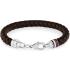 TOMMY HILFIGER Iconic Bracelet Silver Stainless Steel with Brown Leather 2790546 - 0
