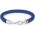 TOMMY HILFIGER Iconic Bracelet Silver Stainless Steel with Blue Leather 2790548 - 0