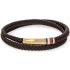 TOMMY HILFIGER Bracelet Gold Stainless Steel with Brown Braided Leather 2790551 - 0