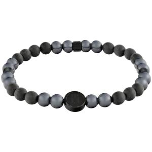 BRACELET For Him TOMMY HILFIGER TH85 Carbon Black Stainless Steel with Natural Stones 2790625 - 55815