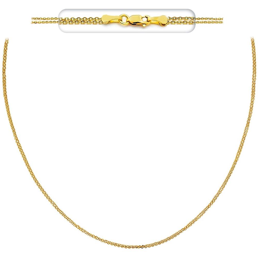 CHAIN Necklace Roll Bicolor Double #2 45cm K14 Yellow Gold 2XROL-028KK.45