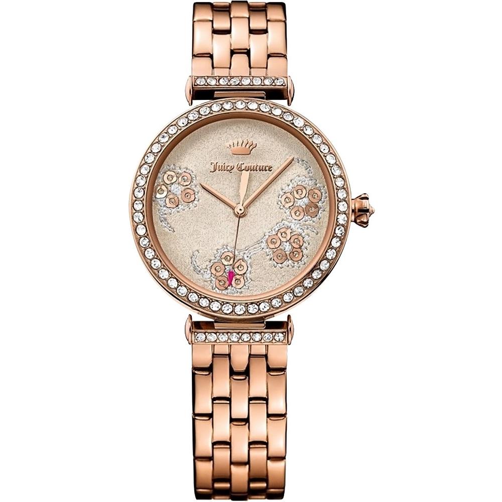 JUICY COUTURE Crystals 34mm Rose Gold Stainless Steel 1901517
