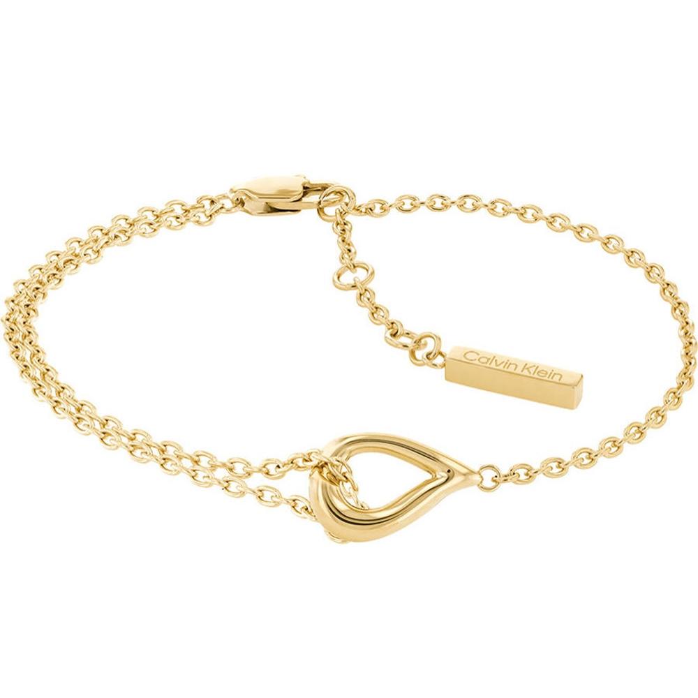 CALVIN KLEIN Sculptured Drops Bracelet Gold Stainless Steel 35000077