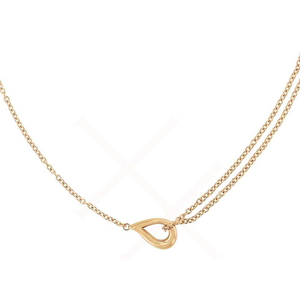 CALVIN KLEIN Sculptured Drops Necklace Gold Stainless Steel 35000081