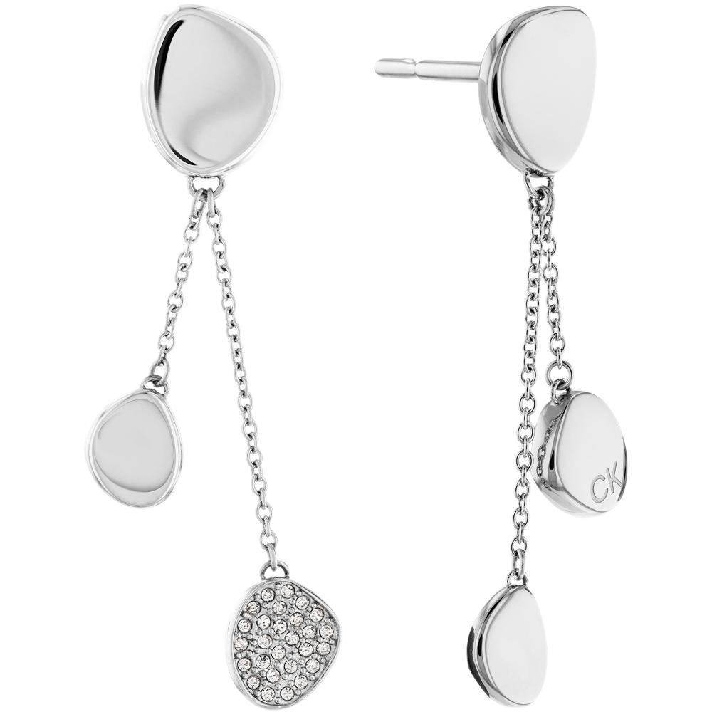 CALVIN KLEIN Fascinate Crystals Earrings Silver Stainless Steel 35000211