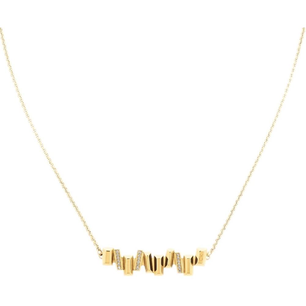 CALVIN KLEIN Luster Crystals Necklace Gold Stainless Steel 35000229