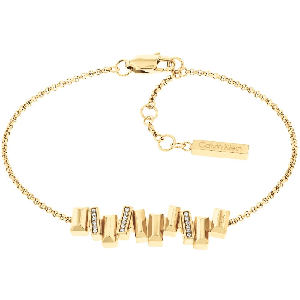 CALVIN KLEIN Luster Crystals Bracelet Gold Stainless Steel 35000241