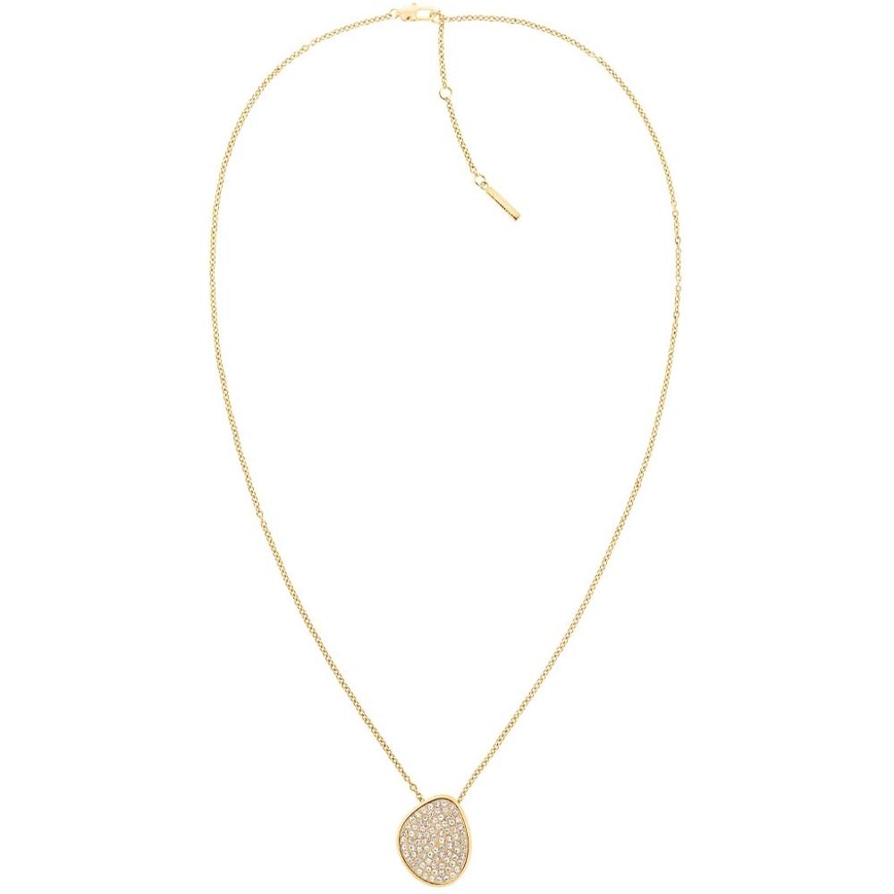 CALVIN KLEIN Fascinate Crystals Necklace Gold Stainless Steel 35000331