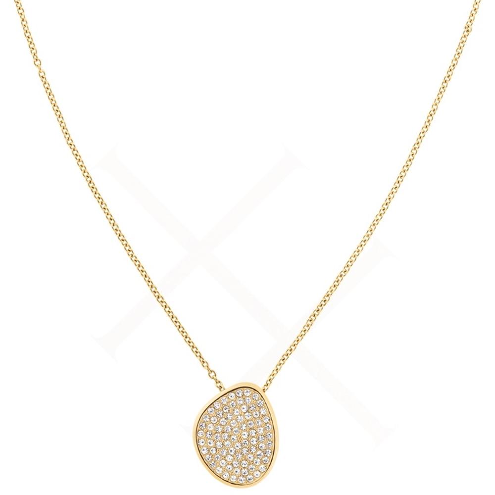 CALVIN KLEIN Fascinate Crystals Necklace Gold Stainless Steel 35000331