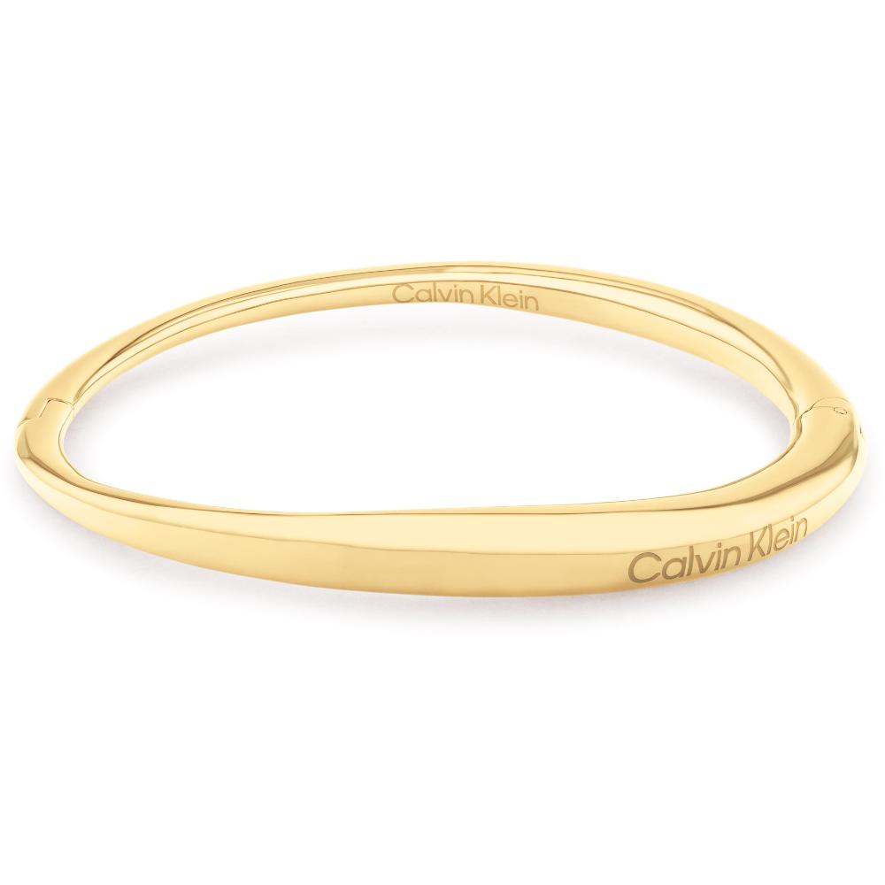 CALVIN KLEIN Elongated Drops Cuff Bracelet Gold Stainless Steel 35000350