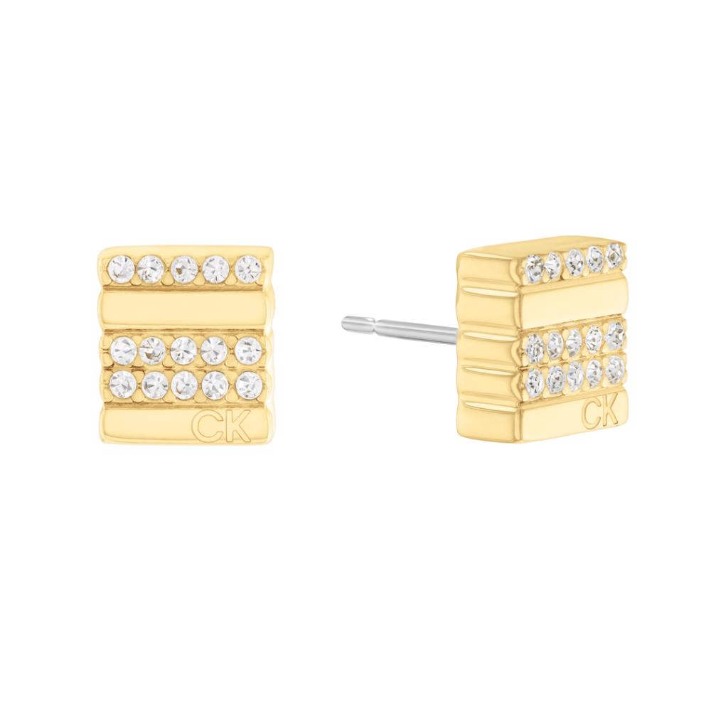 CALVIN KLEIN Earrings Crystals Gold Stainless Steel 35000371