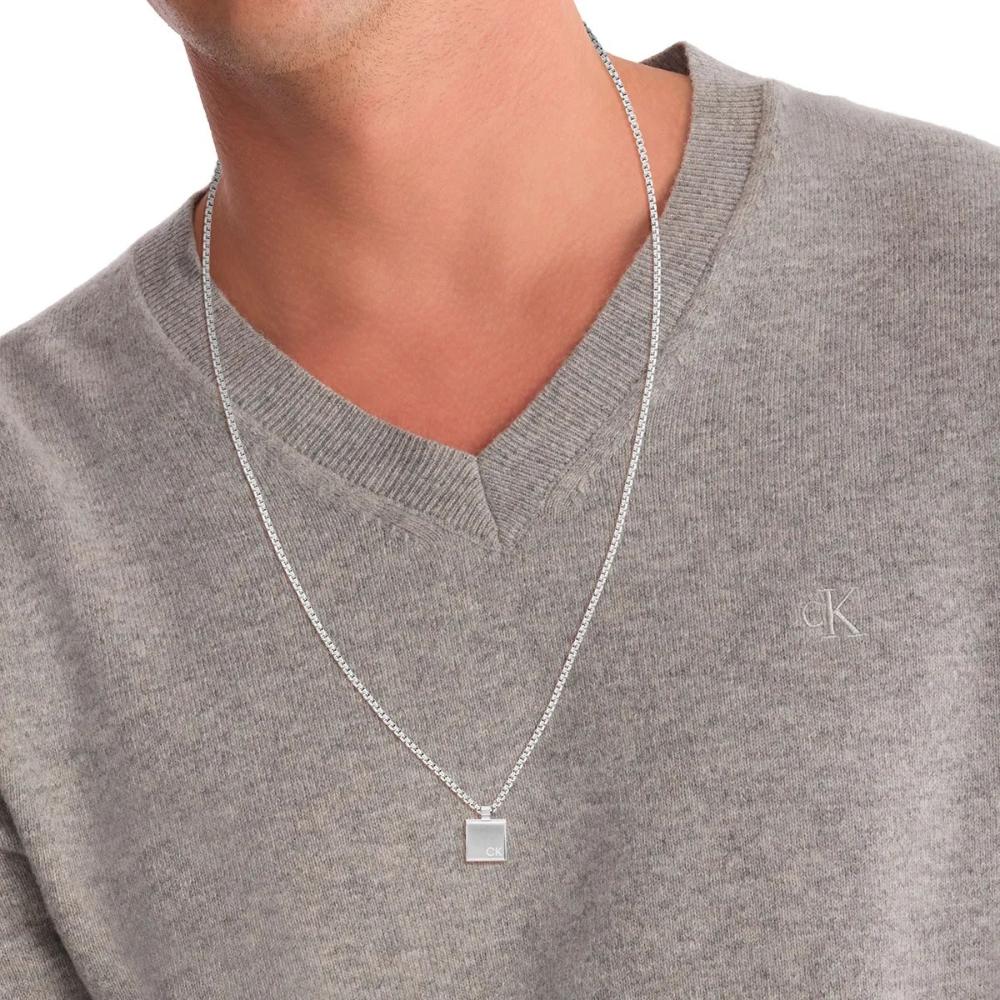 CALVIN KLEIN Minimalistic Squares Necklace Silver Stainless Steel 35000486 - 3