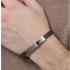CALVIN KLEIN Minimalistic Squares Bracelet Silver Stainless Steel with Brown Leather 35000490 - 1