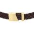 CALVIN KLEIN Industrial Hardware Men's BRACELET Gold Plated Stainless Steel with Brown Leather 35000501 - 1