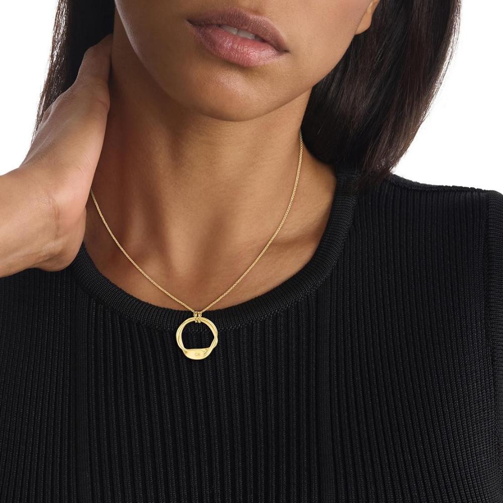 CALVIN KLEIN Scuptural NECKLACE Gold Plated Stainless Steel 35000526