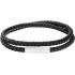 CALVIN KLEIN Latch Men's BRACELET Stainless Steel with Black Leather 35100017 - 0