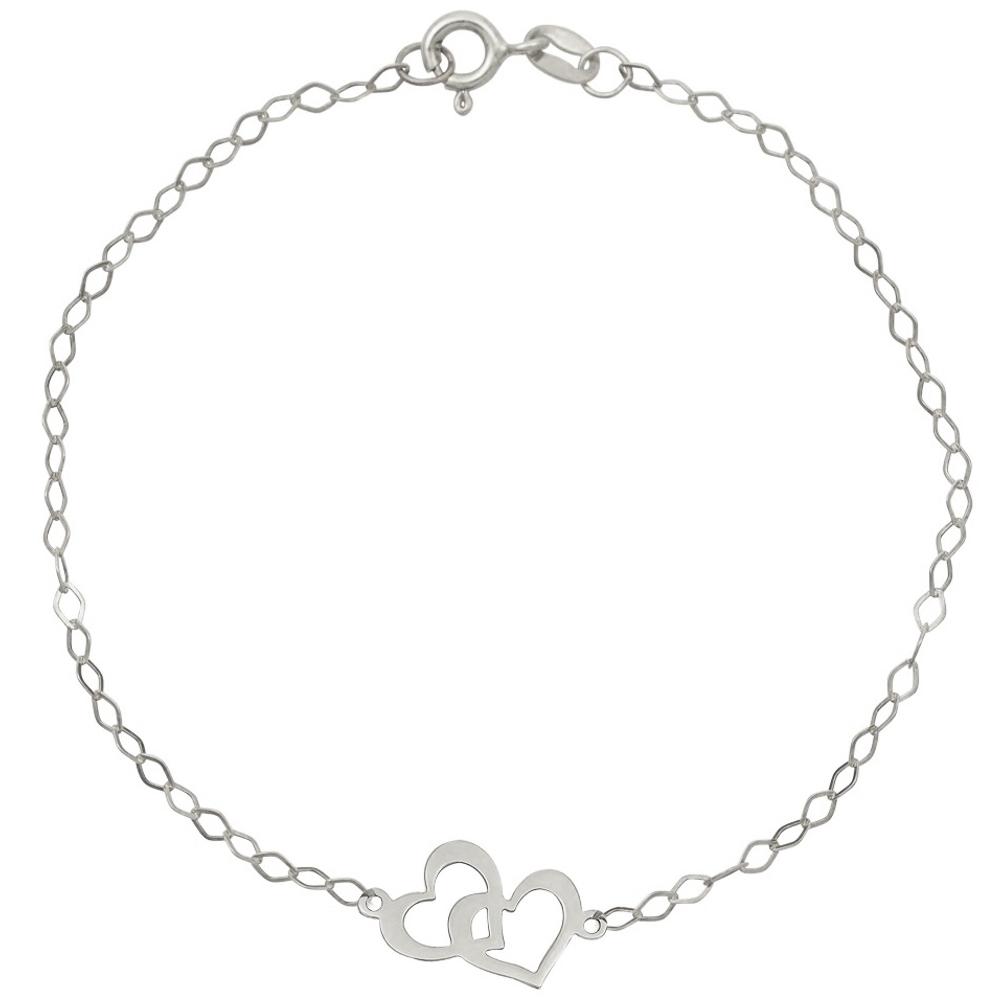 BRACELET with Hearts SENZIO K9 White Gold 038118W