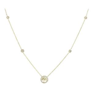 NECKLACE Tree of Life in Yellow Gold with 9K Chain and Zircon 3AB.05.400C - 14127