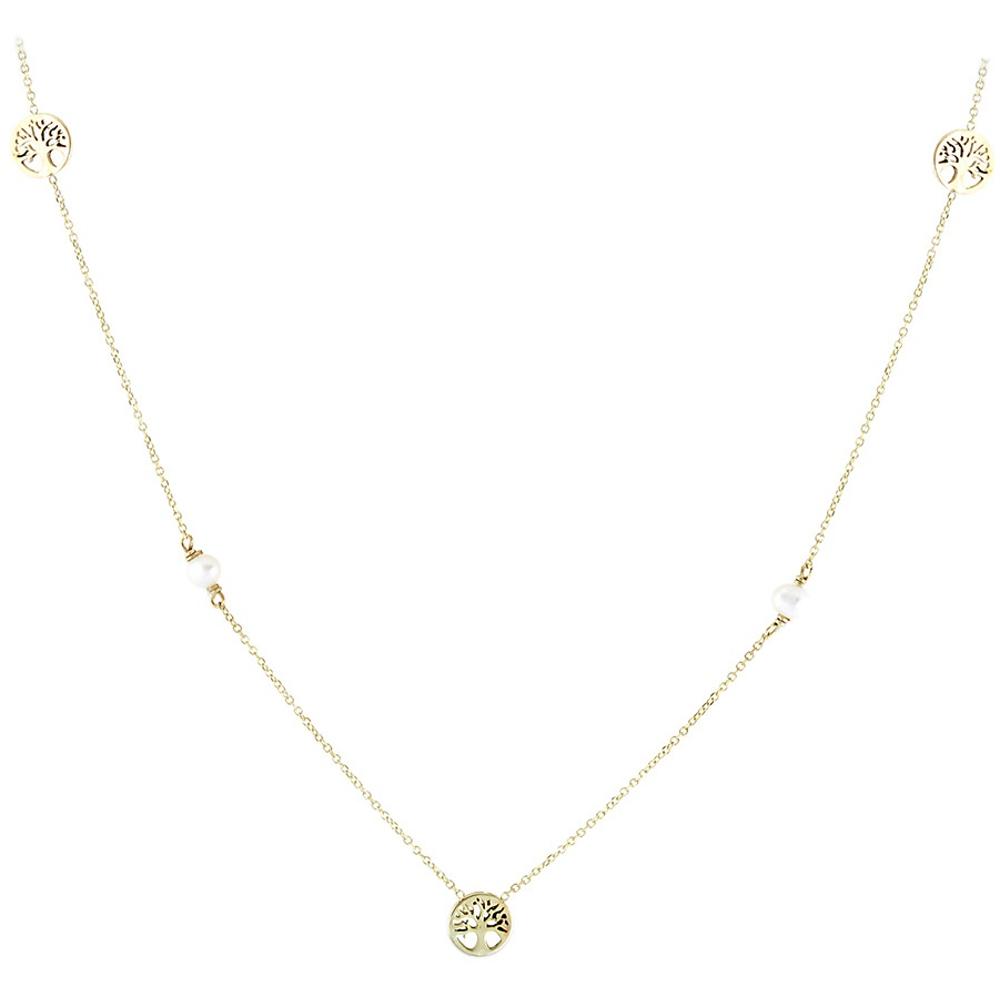 NECKLACE Tree of Life in Yellow Gold with 9K Chain and Pearls 3AB.03.443C