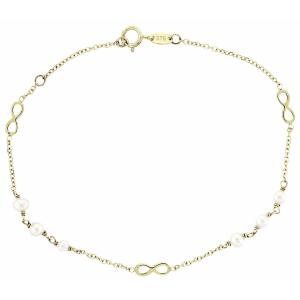 BRACELET Infinity Yellow Gold 9K with Pearls 3AB.03.461B - 14139
