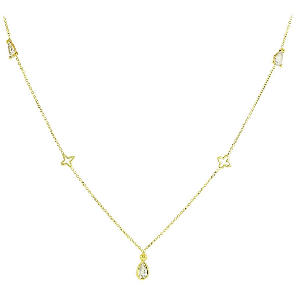 NECKLACE Women Yellow Gold 9K with Zircon Stones 3AB.02.538C