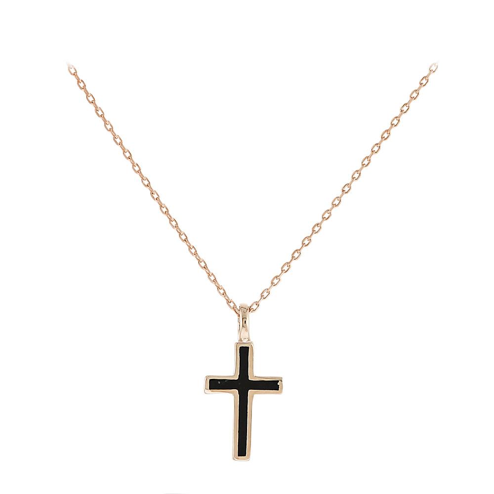 CROSS Pink Gold with Chain 9K and Enamel 3CAD.101RC