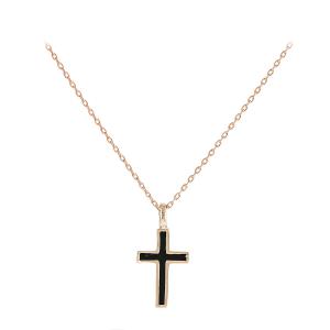 CROSS Pink Gold with Chain 9K and Enamel 3CAD.101RC - 12329