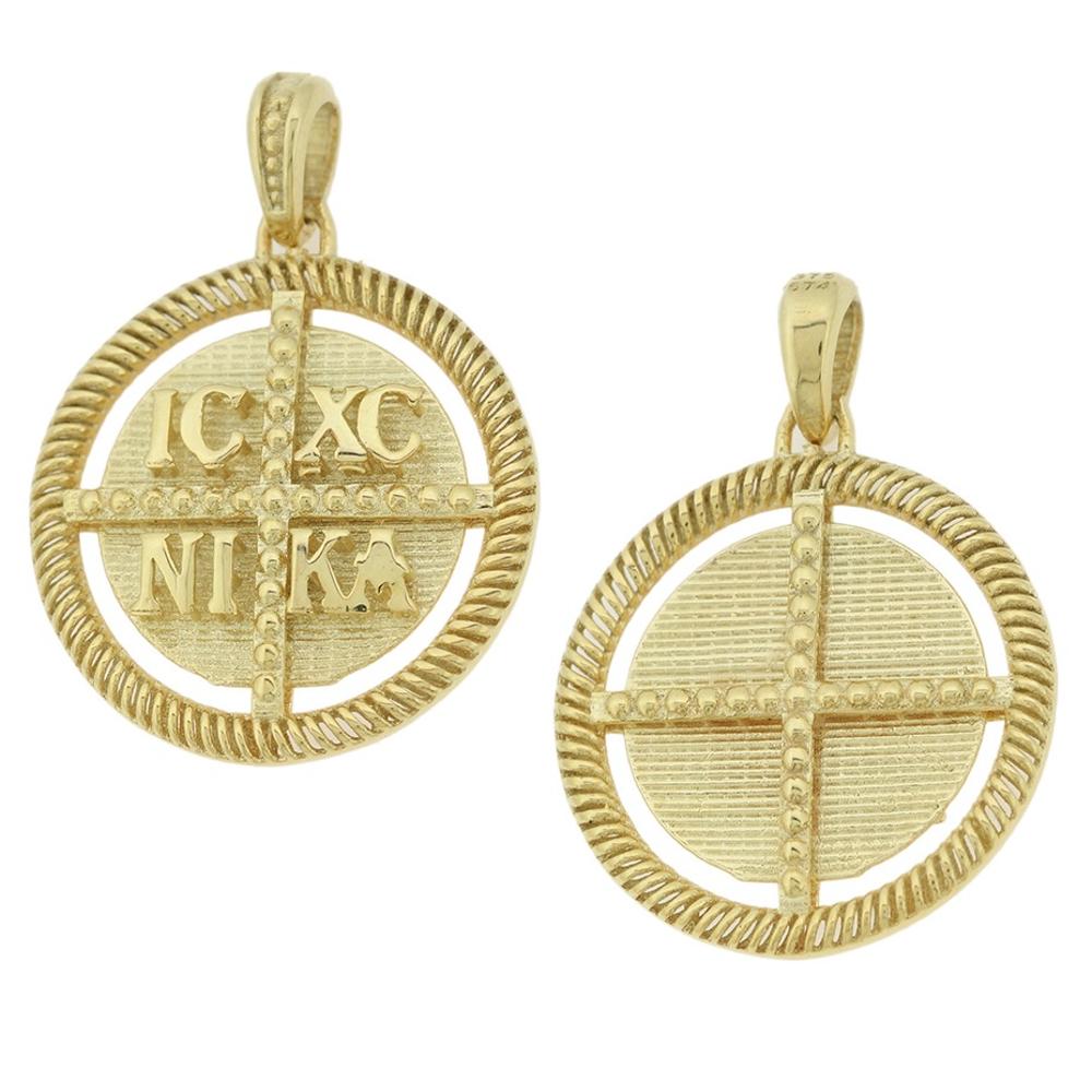 CHRISTIAN CHARMS Double Sided Amulet SENZIO Collection in K9 Yellow Gold 3KR.D461P