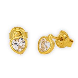 EARRINGS Solittaire Gold K9 with Zircon Stones 3RAZ.0014OR - 61937